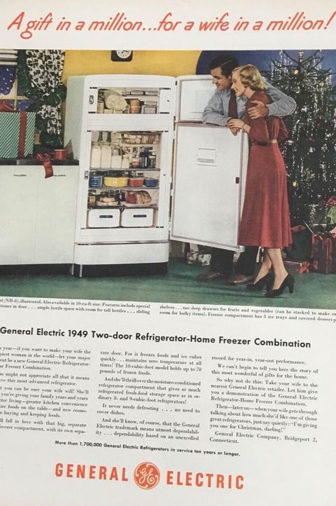 general electric 1940s refrigerator advertisement