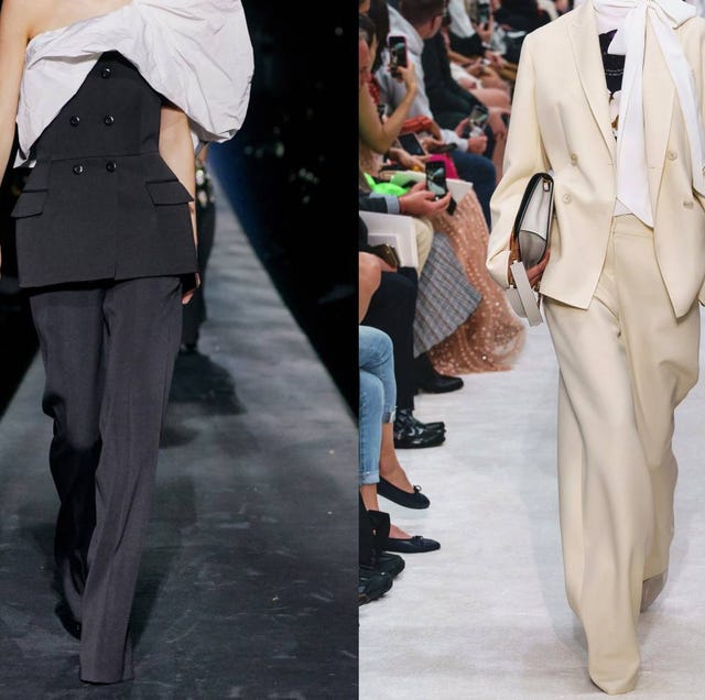De geklede broek op de catwalk geklede-broek-trend