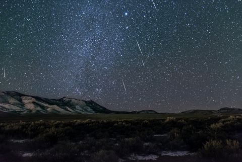 geminid meteor shower in rural utah
