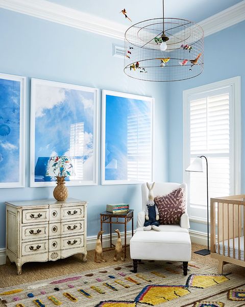 blue gender neutral nursery design