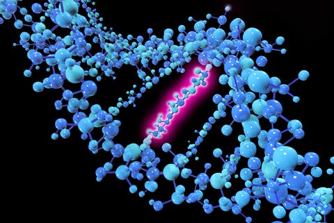 Point mutation, illustration Point mutation, illustration