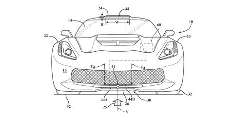 General Motors patent for downforce-enhancing ductwork