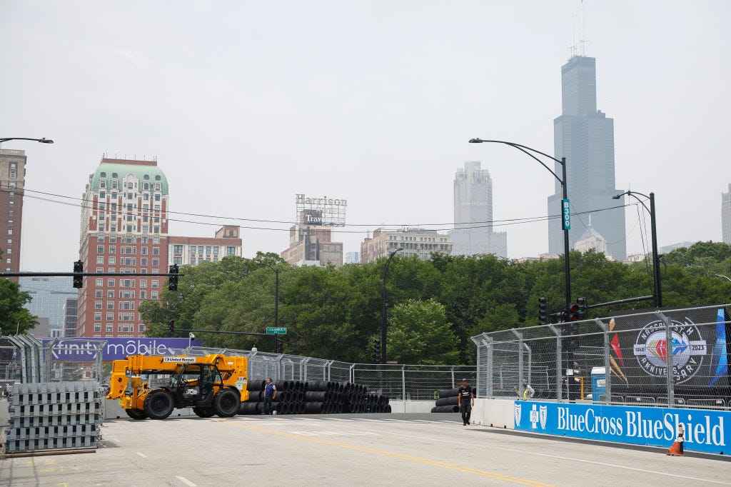 Corvette Owner Caught Sneaking Onto Chicago's New NASCAR Street Circuit for Hot Laps