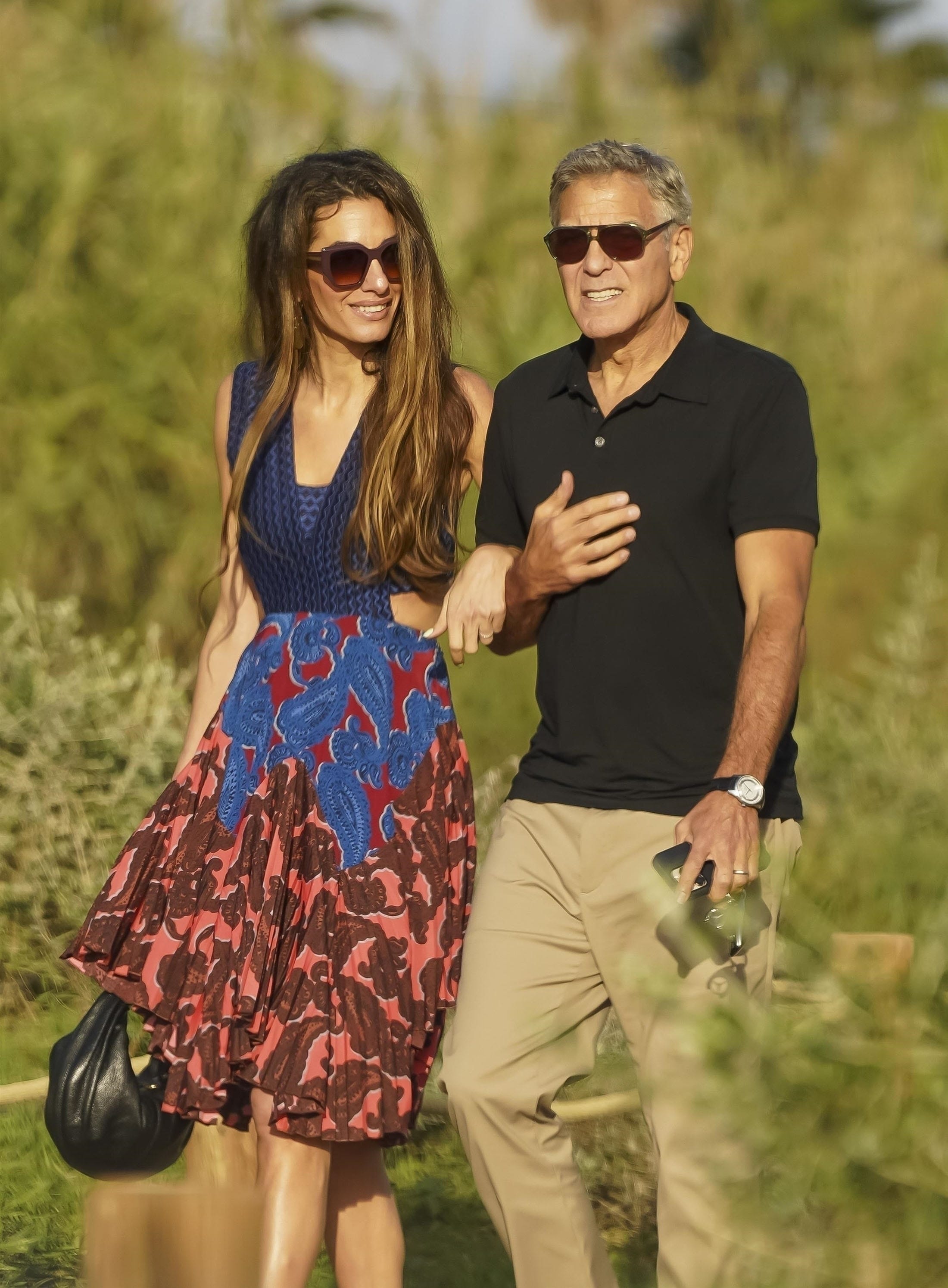 Amal Clooney's Vacation Dress Is Boho at Its Most Glamorous