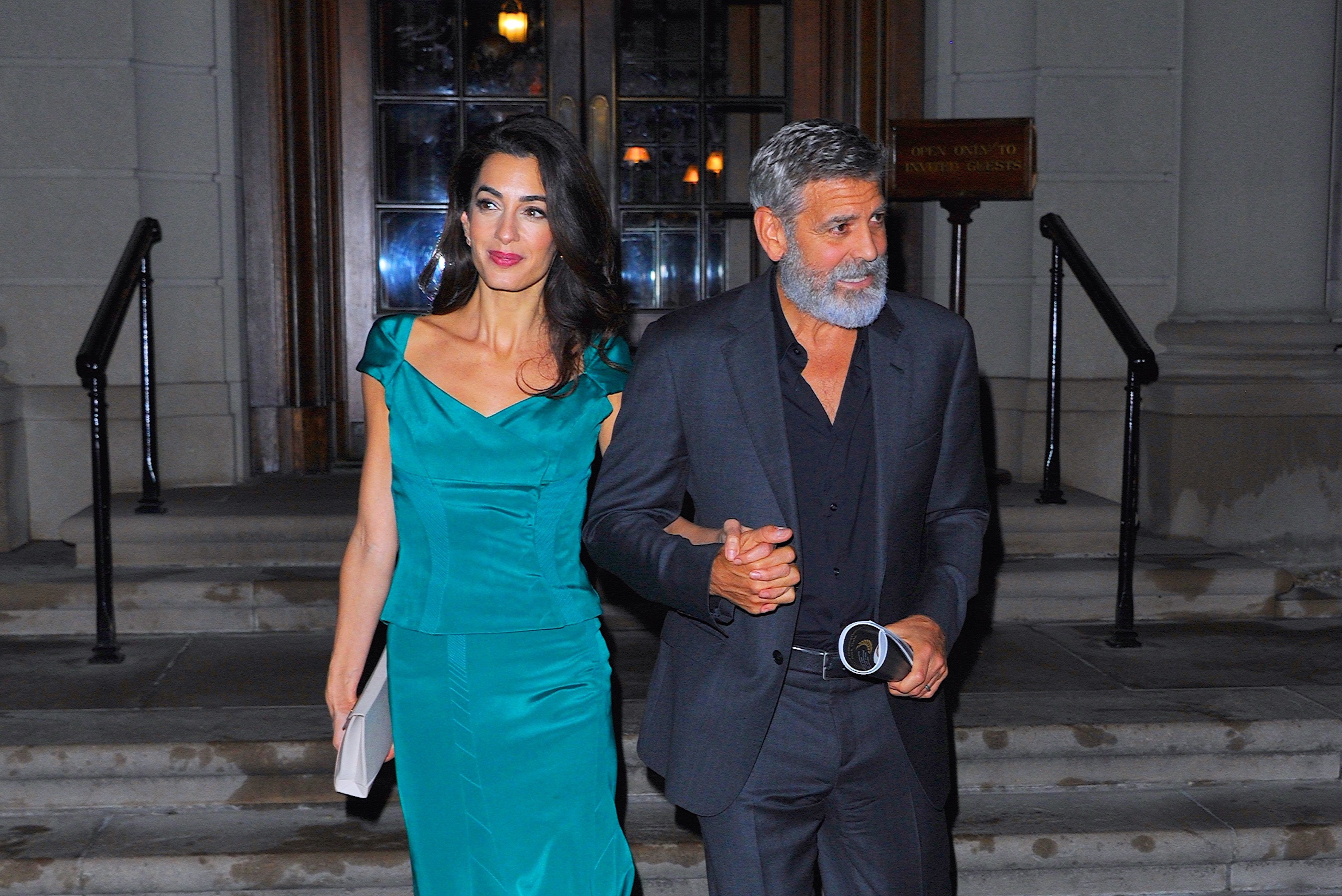 Image result for amal clooney in zac posen teal dress