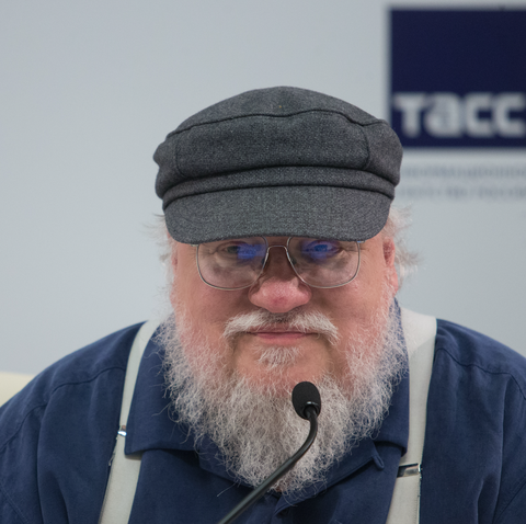 George R. R. Martin attends a press conference on August 16, 2017