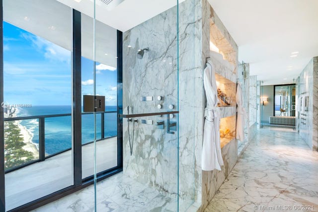 penthouse marble bathroom
