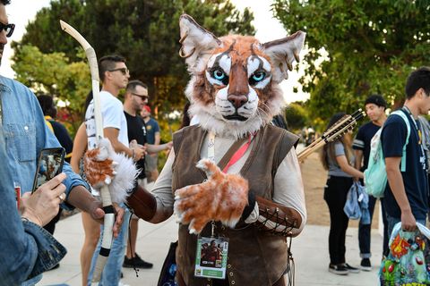 Fur, Costume, Snapshot, Fun, Mascot, Textile, Event, Photography, Fan convention, Parade, 