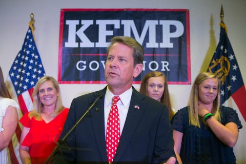 Jessica McGowan/Getty Images Georgia Secretary of State And Gubernatorial Candidate Brian Kemp Holds Primary Night Event In Athens, Georgia