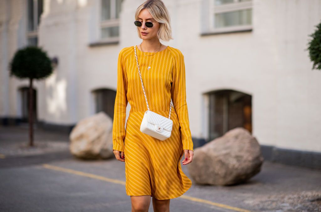 yellow and white summer dress