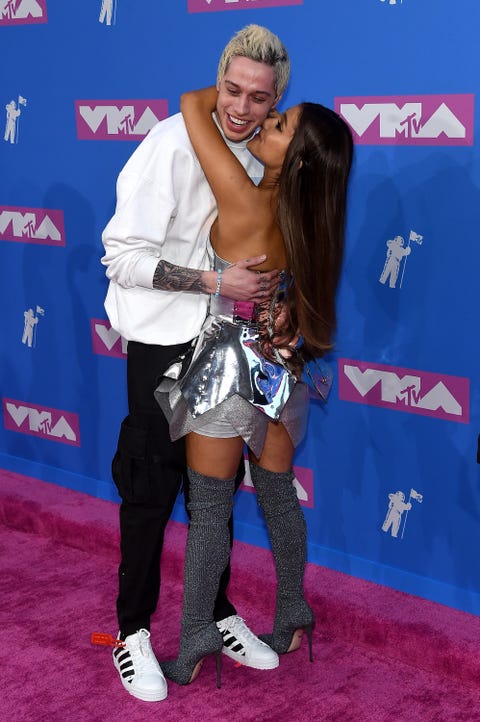 Ariana Grande And Pete Davidson Make Red Carpet Debut At Mtv