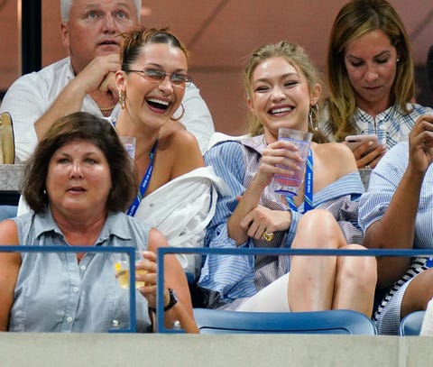 Gigi And Bella Hadid Got Rowdy At The Us Open With White