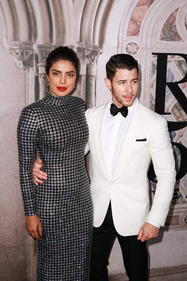 new york, ny september 07 priyanka chopra and nick jonas during the ralph lauren 50th anniversary september 2018 new york fashion week at bethesda terrace on september 7, 2018 in new york city photo by gonzalo marroquinpatrick mcmullan via getty images