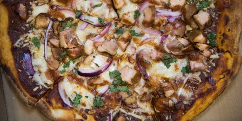anaheim, ca   october 04 a wood fired bbq chicken pizza is one of the offerings at "the kitchen," a new eatery at the honda center's remodeled south entrance in anaheim, ca on wednesday, october 4, 2017 photo by kevin sullivandigital first mediaorange county register via getty images