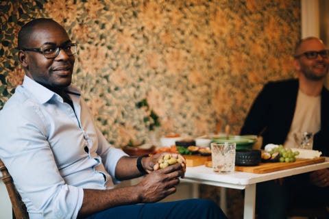 man eating some sodastream water healthy