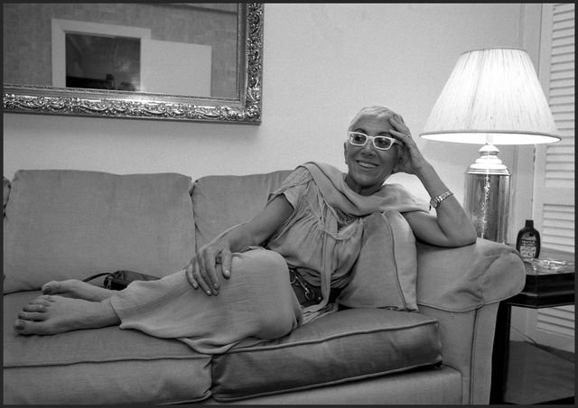 lina wertmuller, a director and film writer best know for her movies, seven beauties, swept away by an unusual destiny in the blue sea of august, and the seduction of mimi, poses on a sofa, new york, ny, mid 1980s wertmuller was the first woman to be nominated for an academy award for directing her movie seven beauties photo by oliver morrisgetty images