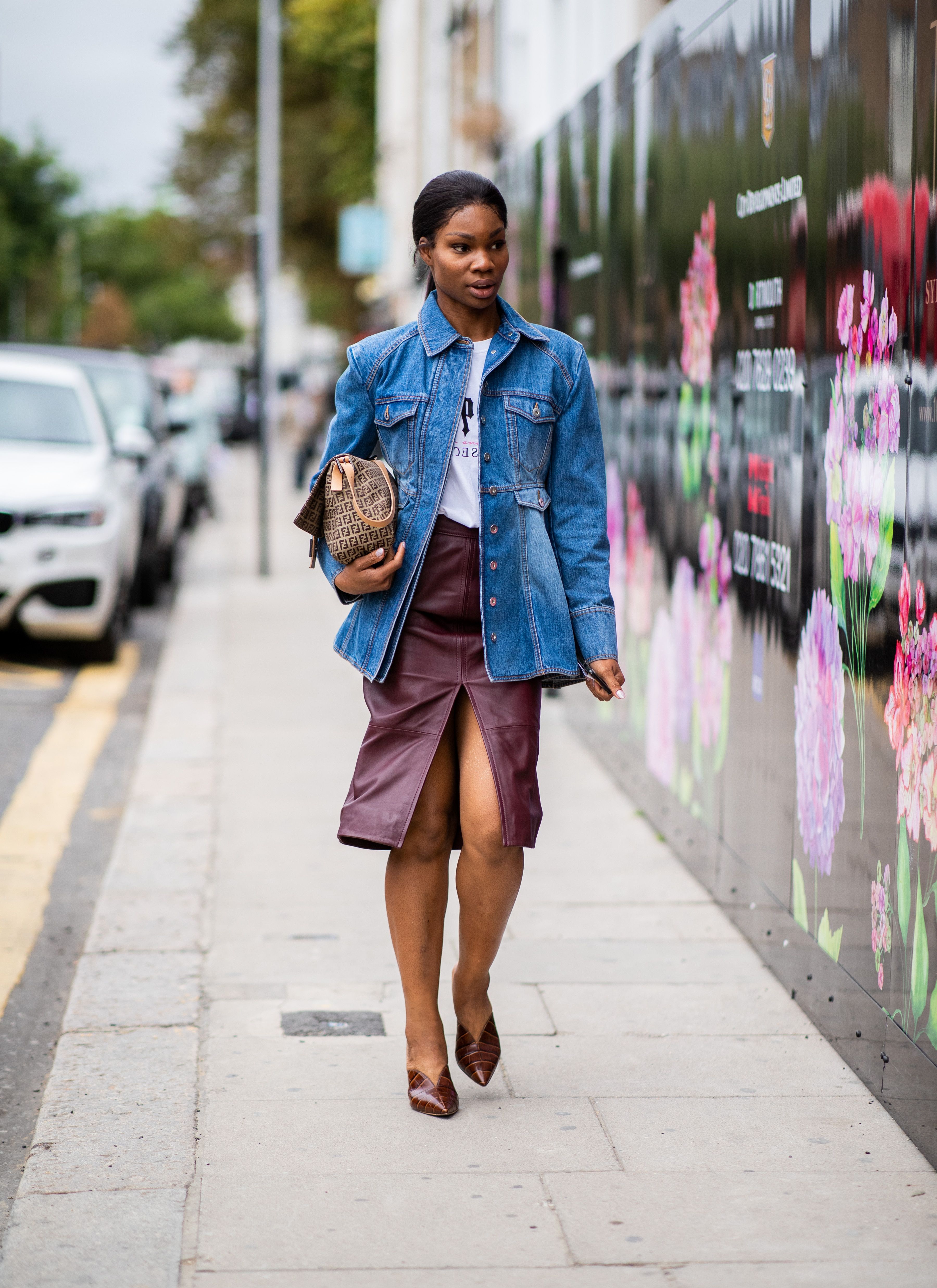 jeans skirt and jacket