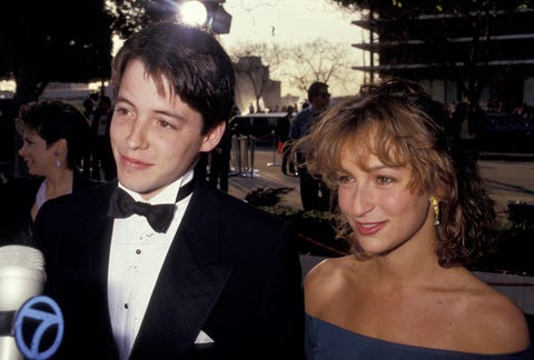 59th Annual Academy Awards matthew broderick and jennifer grey during 59th annual academy awards at shrine auditorium in los angeles, california