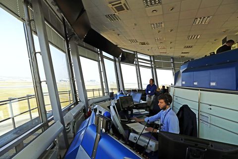 Air traffic service unit at Moscow's Vnukovo Airport