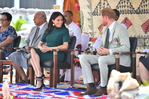 Meghan Markle Wears Red Self-Portrait Dress for Her and Prince Harry's ...