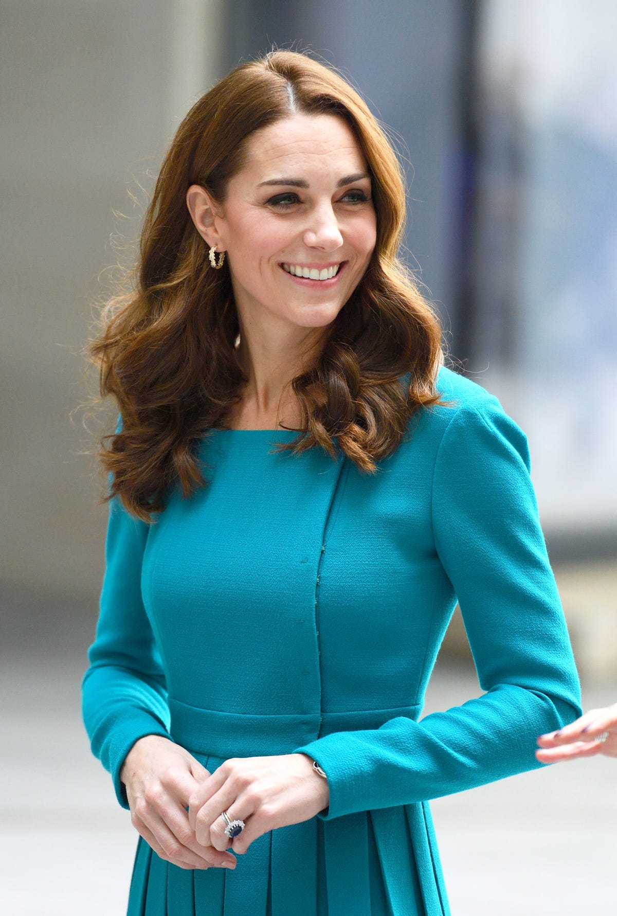 Kate Middleton Wears Teal Emilia Wickstead Dress to Visit the BBC With ...