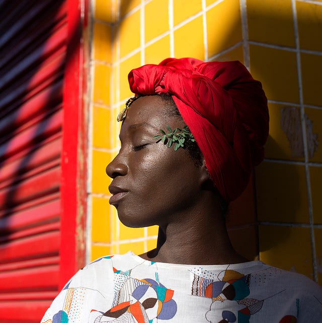 An Afro-Brazilian woman visits the São Joaquim Market in Salvador. An Afro-Brazilian woman visits the São Joaquim Market in Salvador.