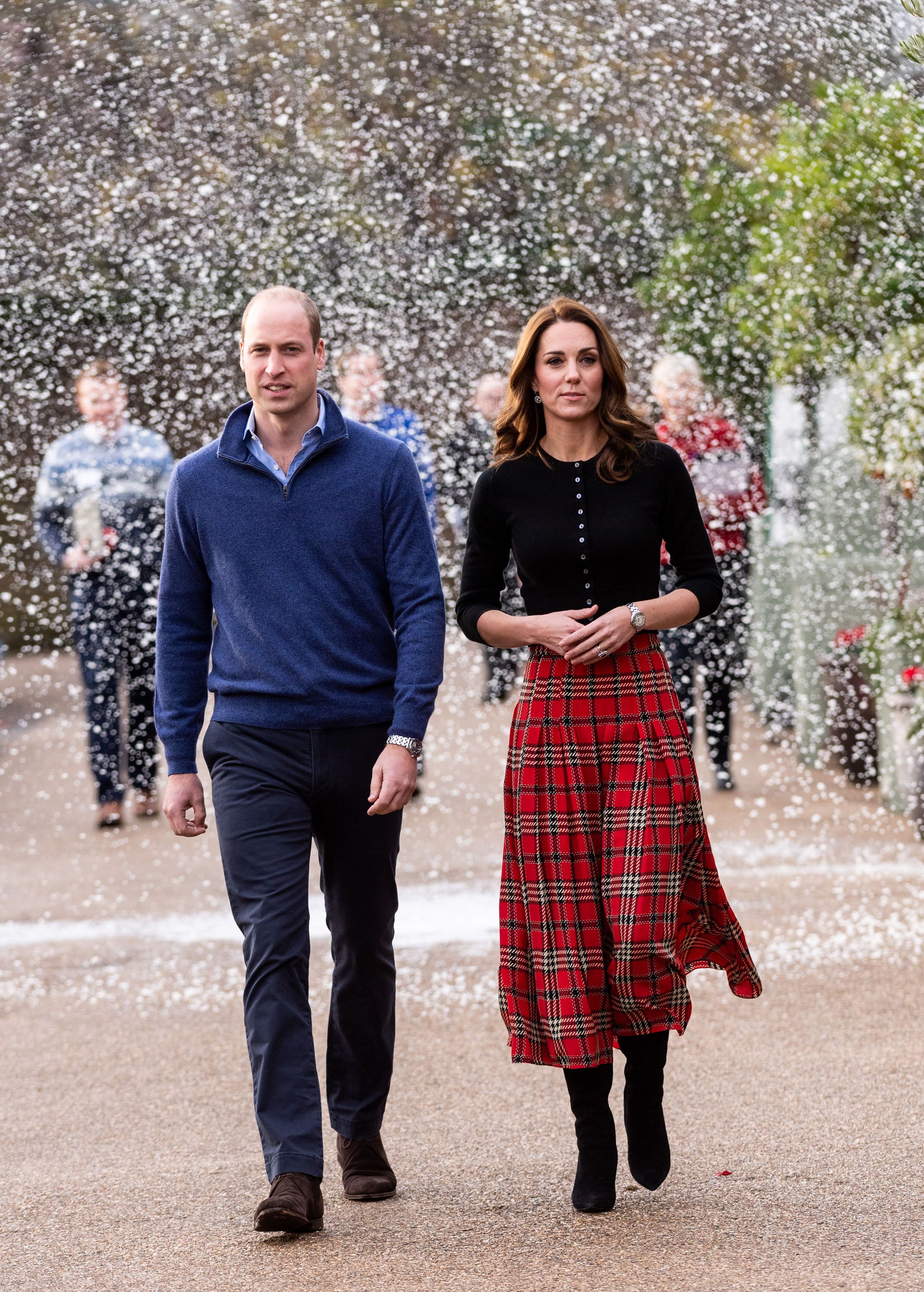 emilia wickstead tartan midi skirt