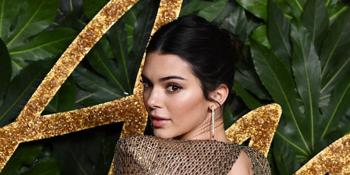 Kendall Jenner Wears a Gold Naked Dress to The Fashion Awards in London