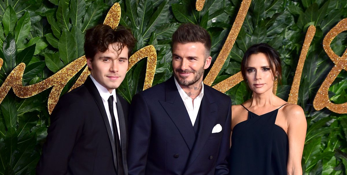 Victoria, David, and Brooklyn Beckham Attend the British Fashion Awards ...