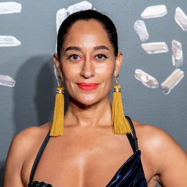 new york, new york   december 02 tracee ellis ross attends the the versace fall 2019 fashion show at the american stock exchange building in lower manhattan on december 02, 2018 in new york city photo by roy rochlingetty images