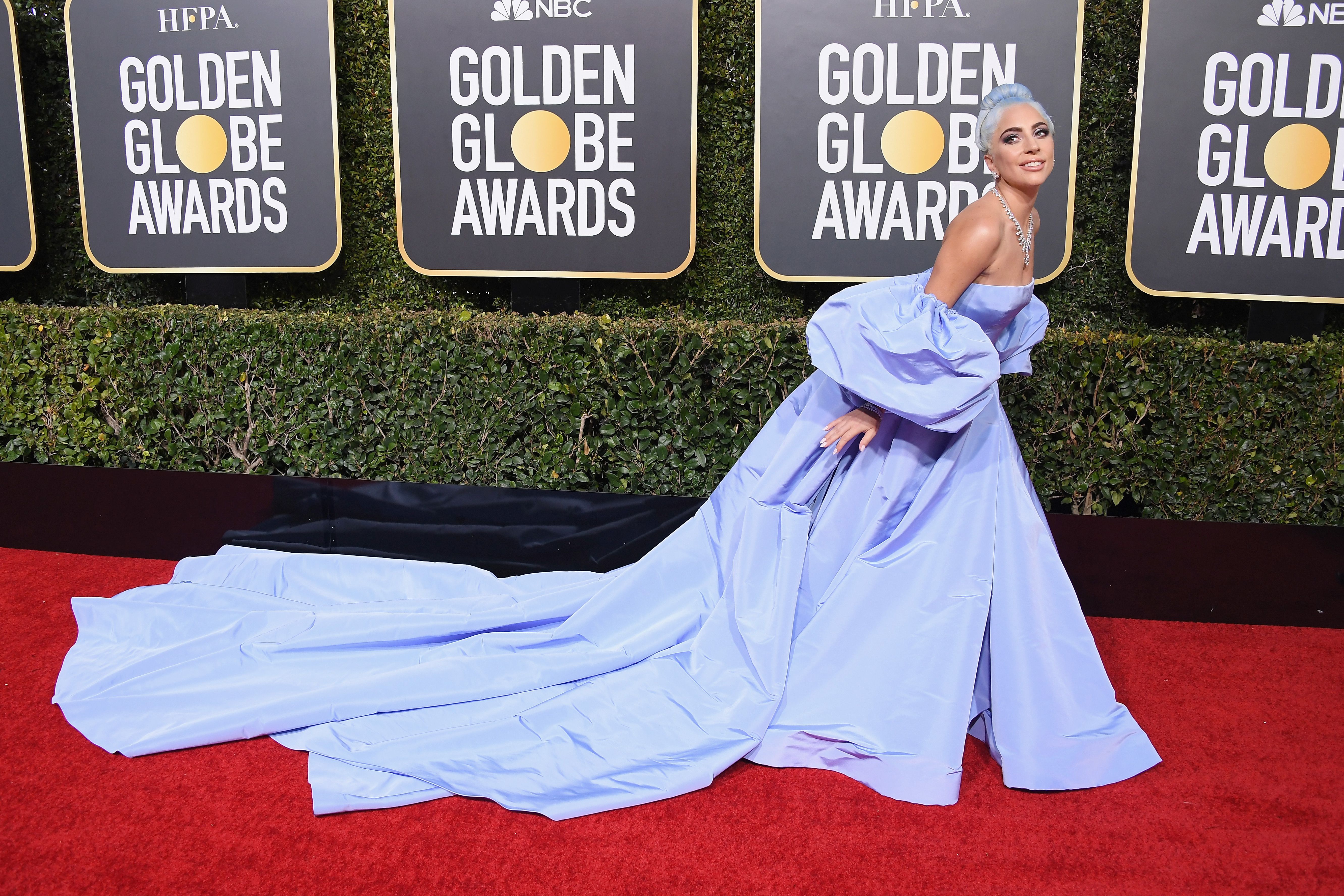 lady gaga golden globe dress 2018