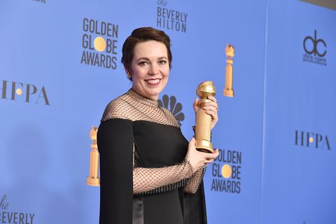 Olivia Colman Best Actress winner at the Golden Globes