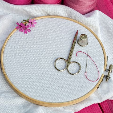 Pink, Fashion accessory, Embroidery, Circle, Magenta, 