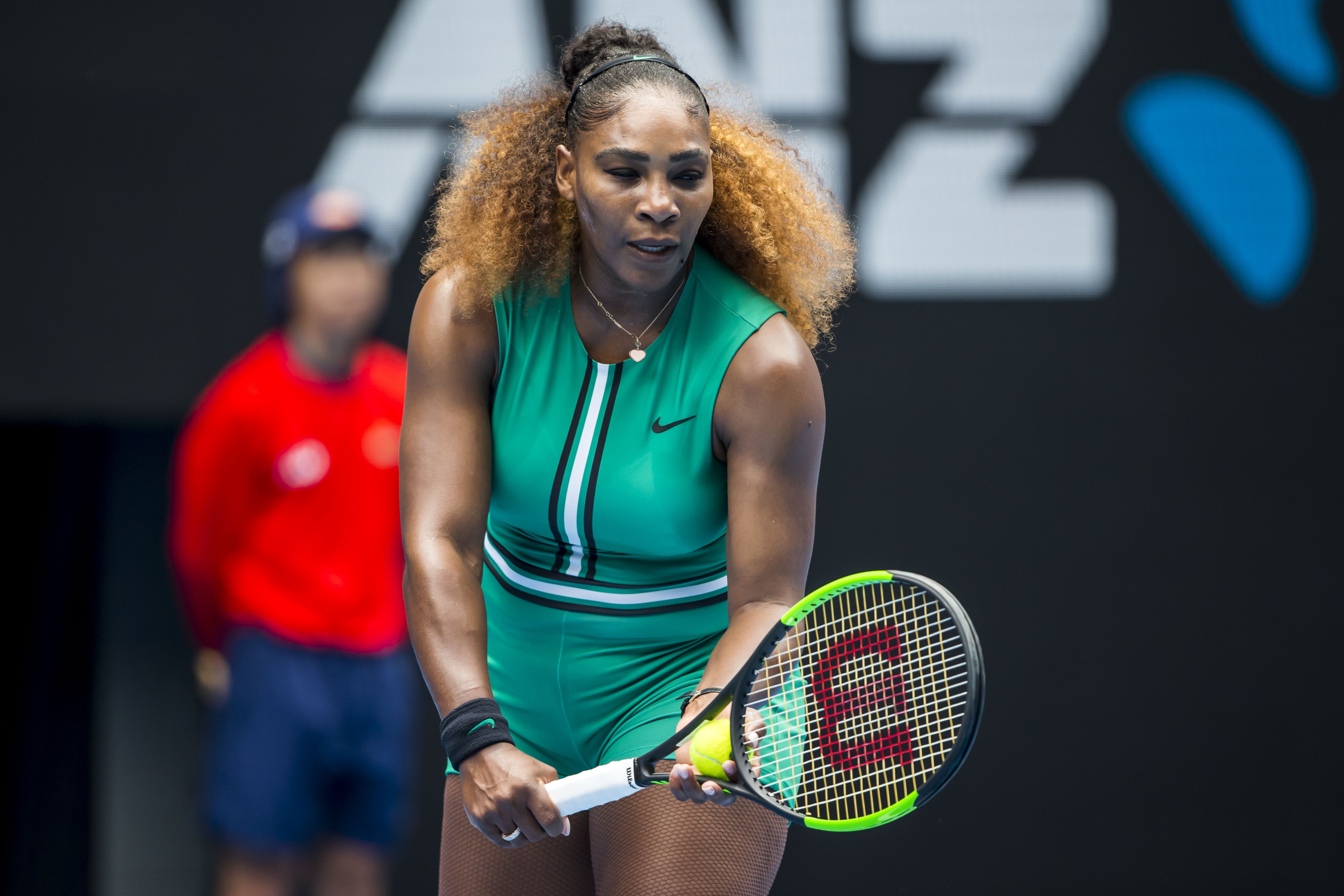 Serena Williams Australian Open Green Bodysuit And Fishnets Might