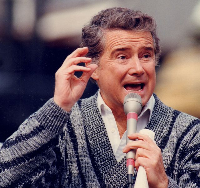 new york, ny regis philbin tapes his morning show at the south street seaport in manhattan on april 24, 1988 photo by joe dombroskinewsday rm via getty images