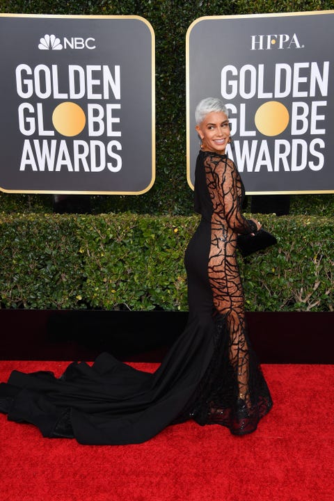The Most Daring Naked Dresses From The 2019 Golden Globes Sheer Dresses 8038