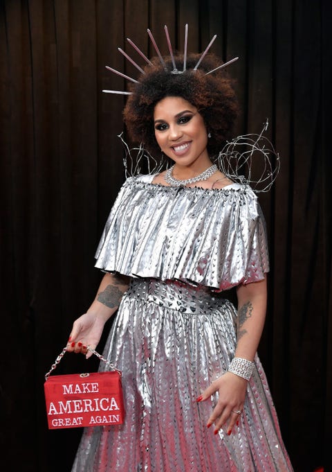 Joy Villa Grammy Awards Dress 2019 Joy Villa Trump Wall Maga Dress 2019