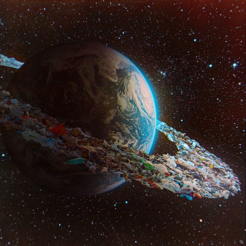 cop a ring of garbage around the planet earth