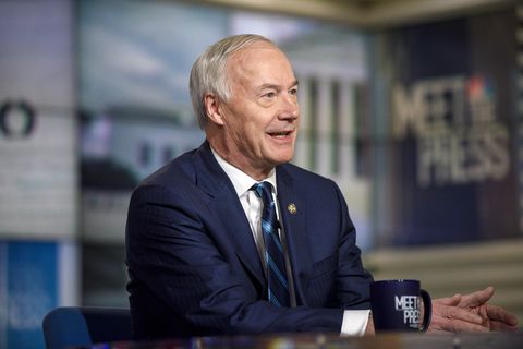 meet the press    pictured l r   governor asa hutchinson r ak appears on 