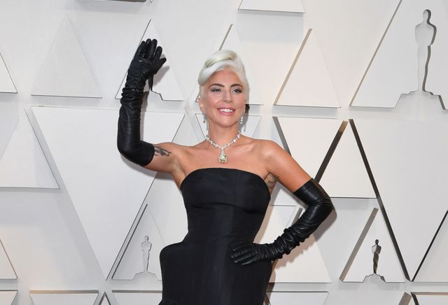 Lady Gaga Stuns In Black Alexander McQueen Gown At Oscars 2019