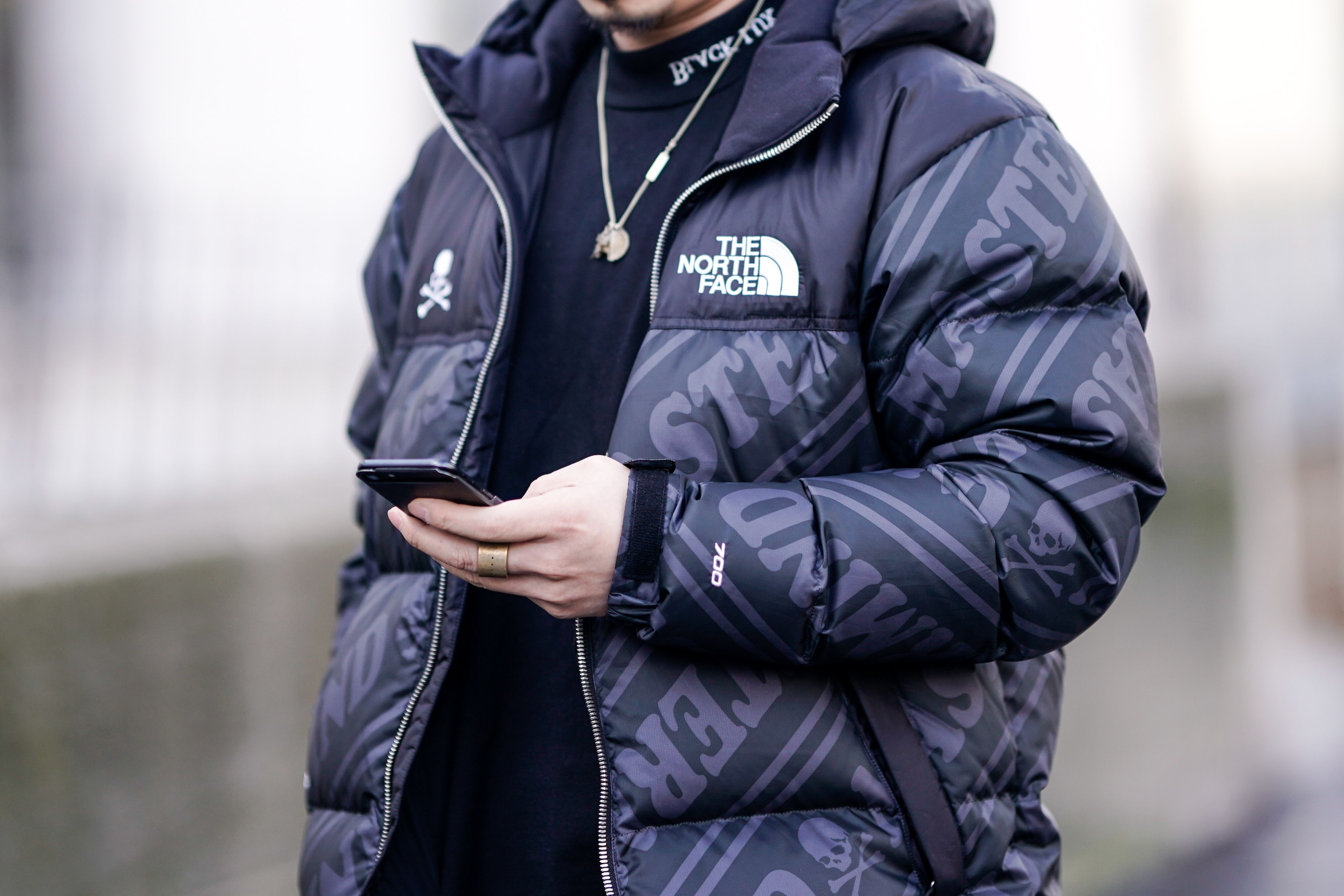 the north face grey puffer jacket