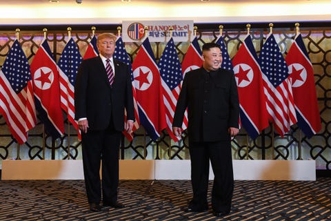 Awkward Photos of Donald Trump and Kim Jong-un Meeting in North Korea