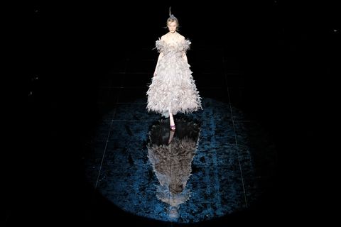 Water, Dress, Fashion, Darkness, Reflection, Photography, Night, Fashion accessory, Space, Flash photography, 
