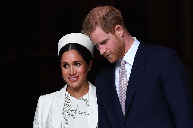 britains prince harry, duke of sussex r and meghan, duchess of sussex leave after attending a commonwealth day service at westminster abbey in central london, on march 11, 2019   britains queen elizabeth ii has been the head of the commonwealth throughout her reign organised by the royal commonwealth society, the service is the largest annual inter faith gathering in the united kingdom photo by ben stansall  afp photo by ben stansallafp via getty images