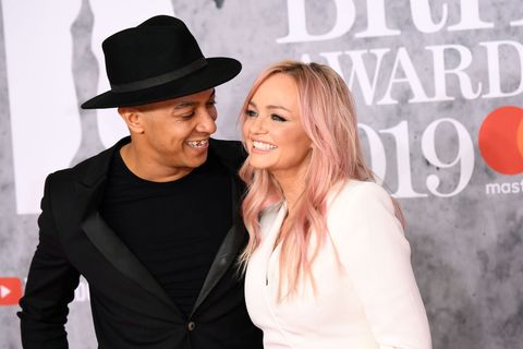 london, england   february 20 editorial use only emma bunton r and jade jones attend the brit awards 2019 held at the o2 arena on february 20, 2019 in london, england photo by jeff spicergetty images
