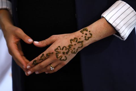 Meghan Markle Celebrates Pregnancy During Moroccan Royal Visit With Henna Tattoo Meghan Markle Celebrates Pregnancy During Moroccan Royal Visit With Henna Tattoo