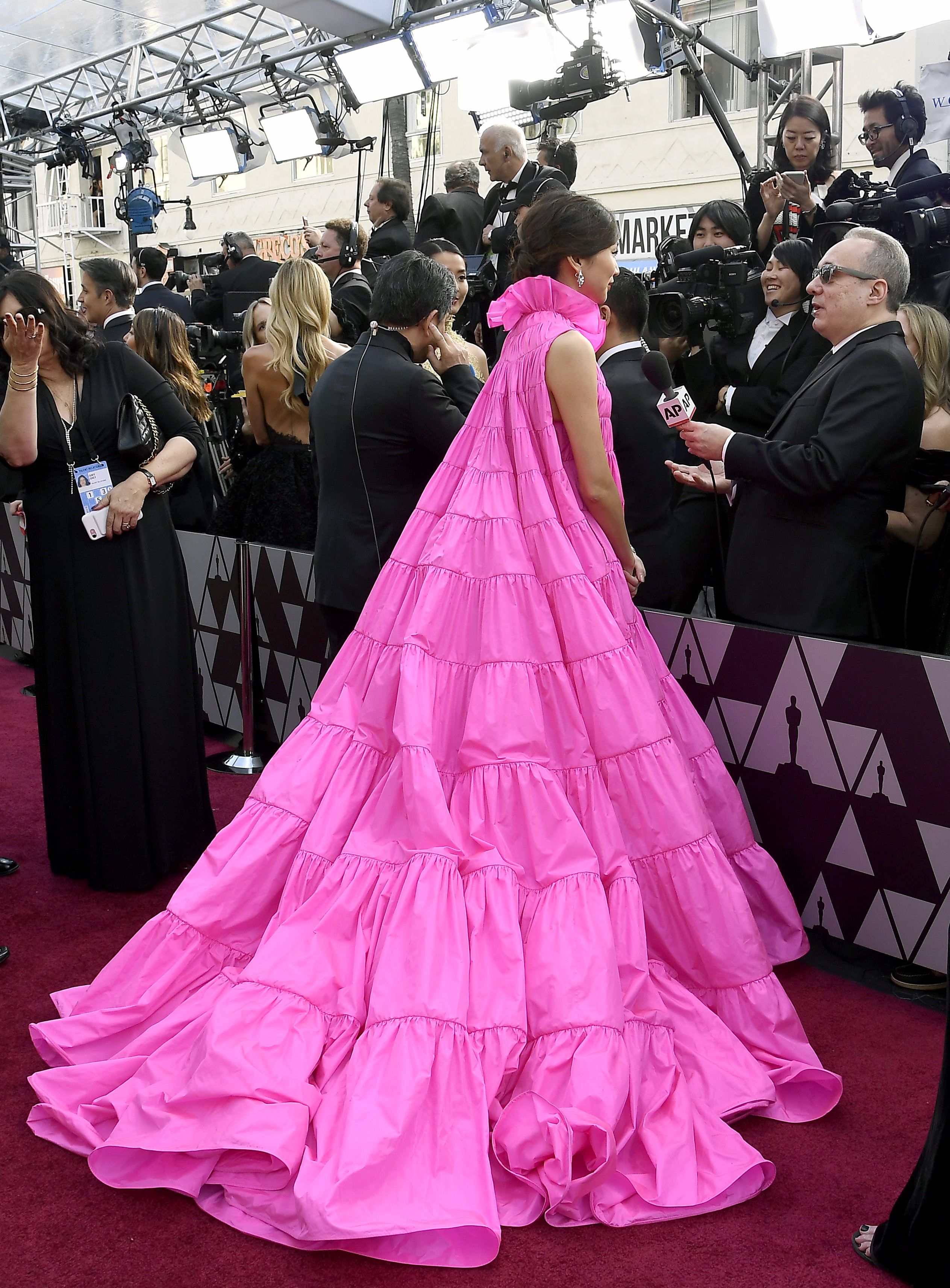 maison valentino pink dress