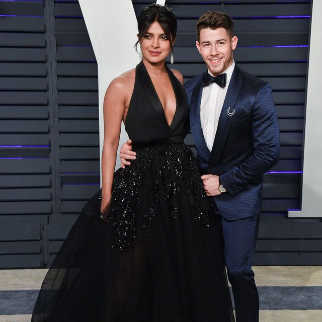 beverly hills, california   february 24 priyanka chopra and nick jonas attend the 2019 vanity fair oscar party hosted by radhika jones at wallis annenberg center for the performing arts on february 24, 2019 in beverly hills, california photo by george pimentelgetty images