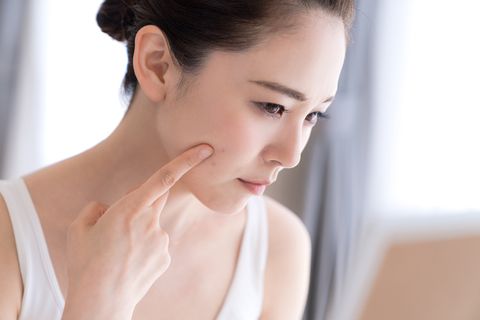 beauty concept of asian girl skin care