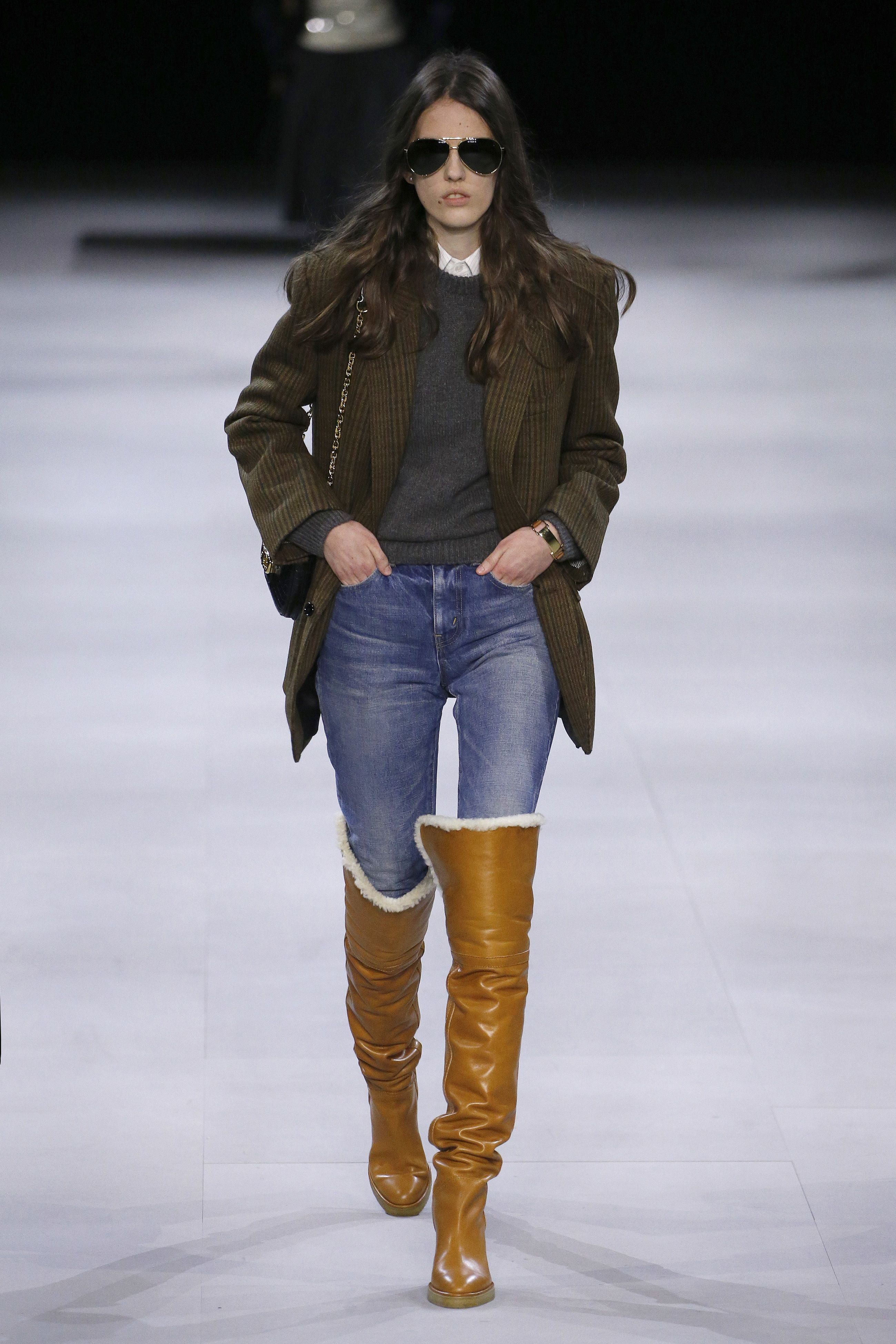 celine thigh high boots